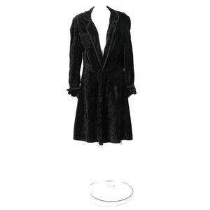 Vintage Y2K JEANNIE NITRO Black Velvet Whimsy Gothic Cloak Long Jacket sz M /005